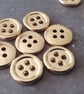 10mm 16L Reversible blouse button Gold (light weight) - Image 1