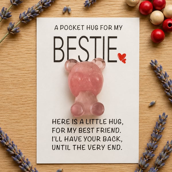 Handmade bestie pocket hug