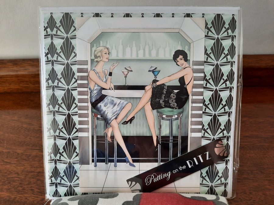 Putting on the Ritz Greetings Card