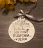 Beautiful hand finished personalised First Year married Christmas Decoration - Image 1