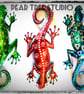 Handmade Blue Tin Gecko Metal Wall Art. Made from a Coffee Tin. - Image 4
