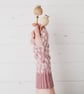 Leopard fingerless gloves - calamine pink and white - Image 1