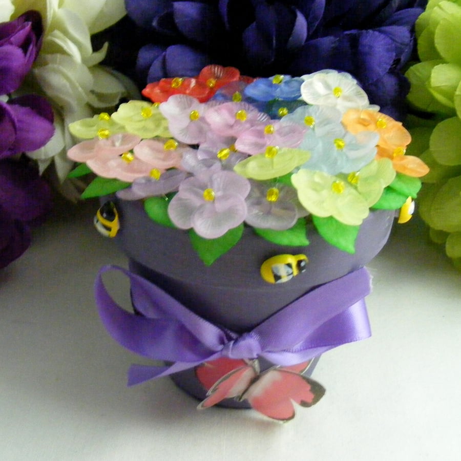 Pansy Flower Pot Decoration