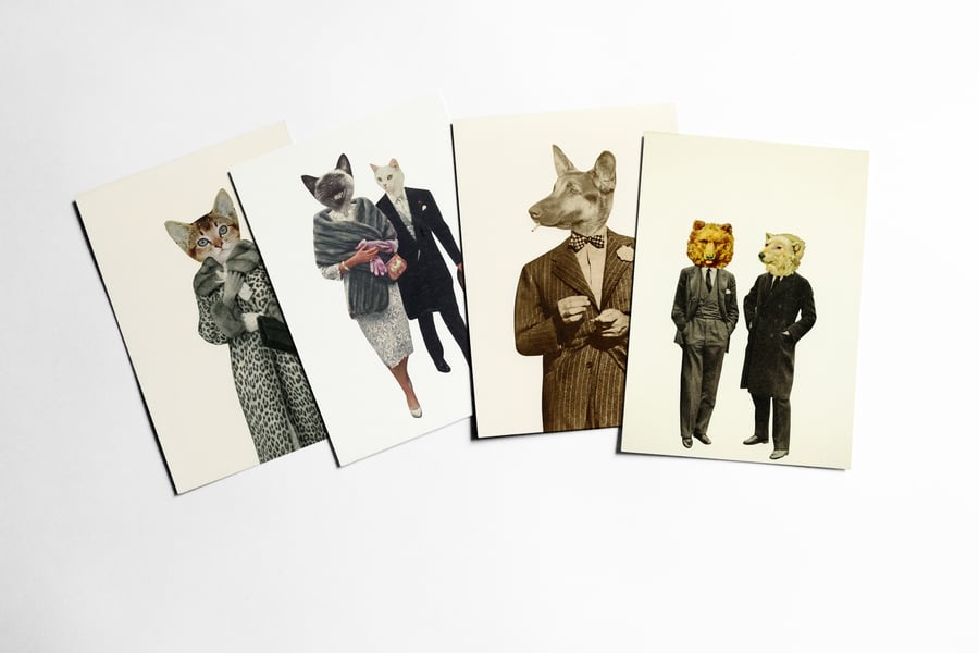 Animal People Postcard Set - Play it Cool