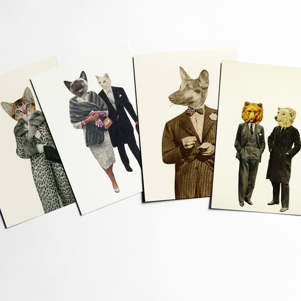 Animal People Postcard Set - Play it Cool