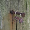 Copper  and Silver Squiggle Earrings