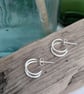 Sterling silver Huggie hoops