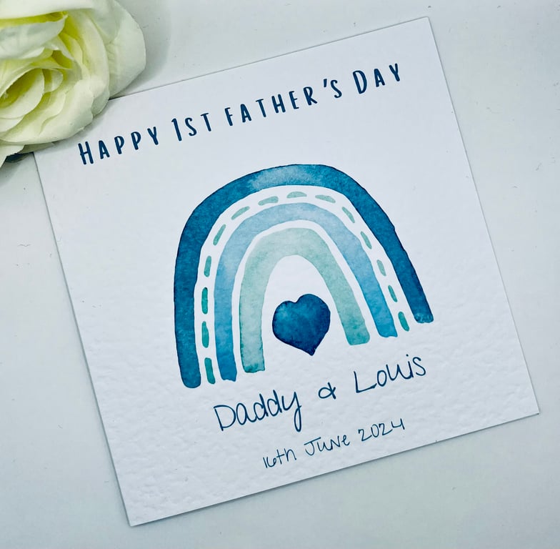 Personalised Fathers Day Card 1st Fathers day Card