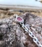 Rare Pink Sea Glass & Silver Bracelet - 1254 - Image 4