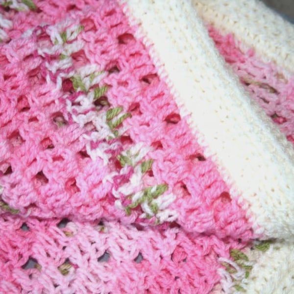 Handmade Baby Blanket  - Baby Crochet Treasured keepsake - First Crochet Gift