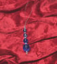 Upcycled Blue Crystal Ornament - Image 3