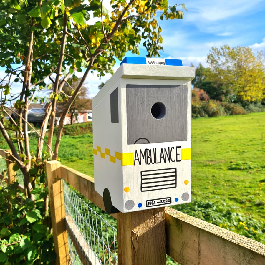 Ambulance Personalised Bird Box