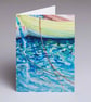 'SH227' Blank greeting card of boat.  - Image 1