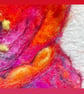 Hand Felted Oriental Poppy Textile Artwork  - Image 3