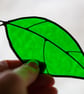 Green leaf stained glass suncatcher - Image 3