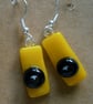 Fused glass Sheepy earrings - Image 2