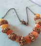 SALE - HALF PRICE - ORANGE NUGGET NECKLACE  -    FREE UK POSTAGE - Image 2