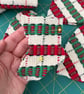 Christmas Stocking decoration - Red & Green. Handwoven in Wales - Image 7