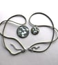 Summer Seconds- Circular Floral Enamelled Pendant - Snowdrop  - Image 3