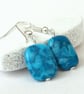 Crazy blue agate earrings - Image 1
