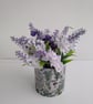 Upcycled Tin Can with Wildflower Decoupage & Faux Lavender Blooms - Image 5