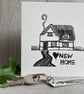 New Home handprinted greetings card