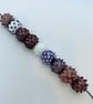 Handmade brown patterned lamp work glass beads - Image 3