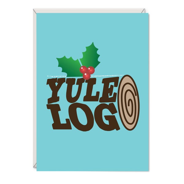 Yule Log Christmas Card