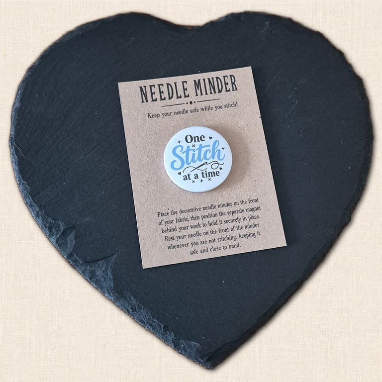 One Stitch at a Time Needle Minder - Cross Stitch and Embroidery Accessory