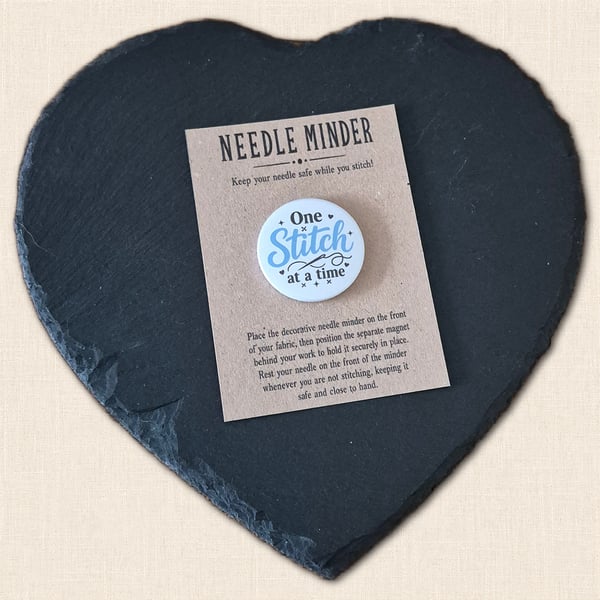 One Stitch at a Time Needle Minder - Cross Stitch and Embroidery Accessory