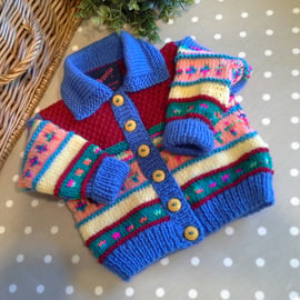 Unisex Baby Fairisle Cardigan  9-18 months size