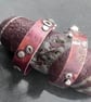 Large Textured Copper Hoop Stud Earrings - Image 6