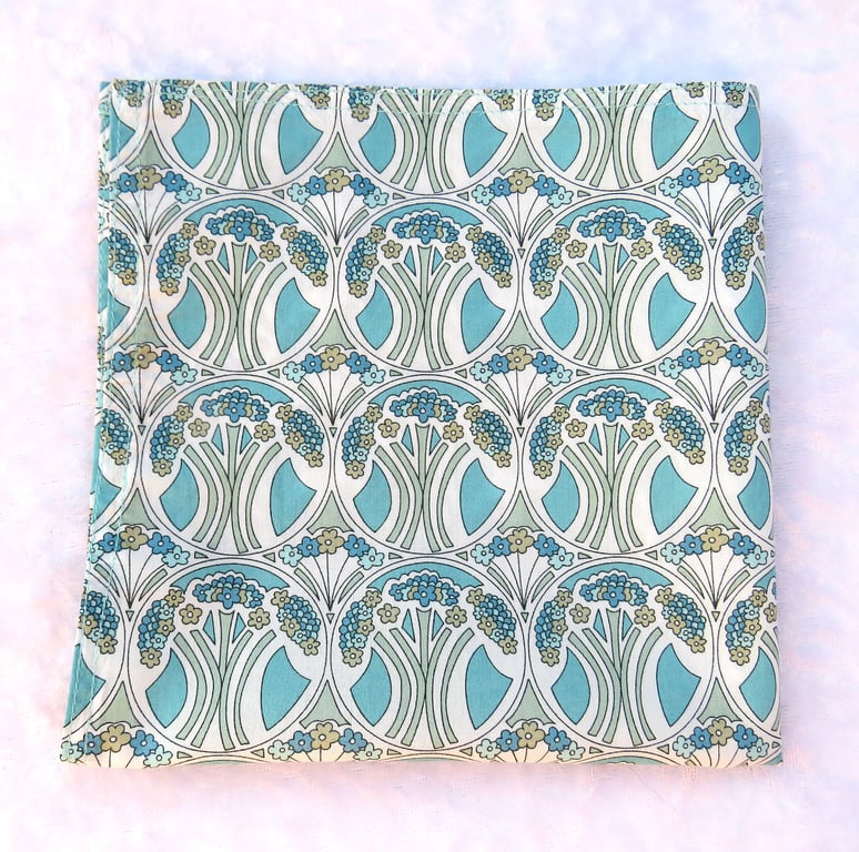 Gents handkerchief, made from Liberty Tana Lawn, pocket square, Mauverina