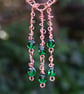 Rainbow Crystal Copper Window Hanging with Beaded Dangles - Image 4