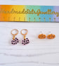 Halloween patterned pumpkin earrings, choose your colour and pattern - Image 9