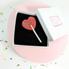 Lollipop heart brooch on acrylic Glittery Heart statement brooch Valentine's day
