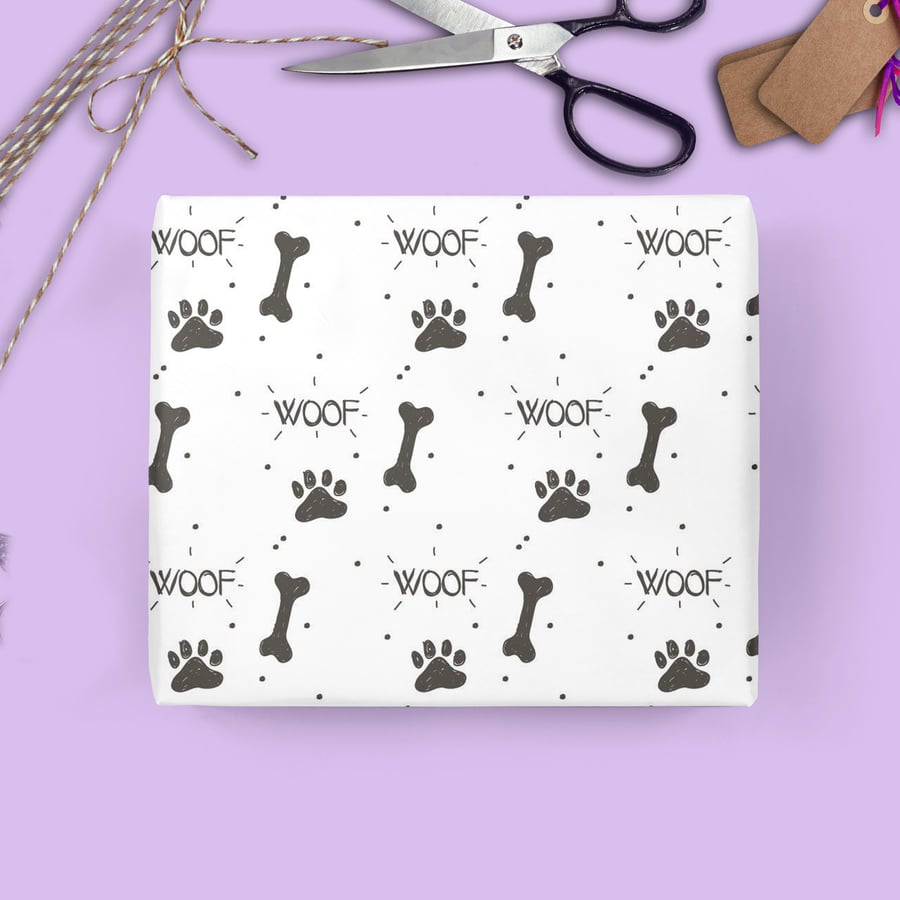 Dog and Bone Wrapping Paper