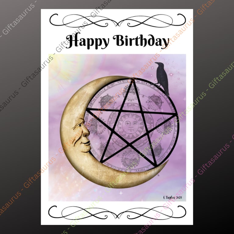 Personalised Birthday Card Plantable Seeded Wiccan Pagan Witch Witchy Gothic