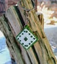 Key Ring, Bag Charm, Embroidered with Beads on Plastic Canvas - Image 1