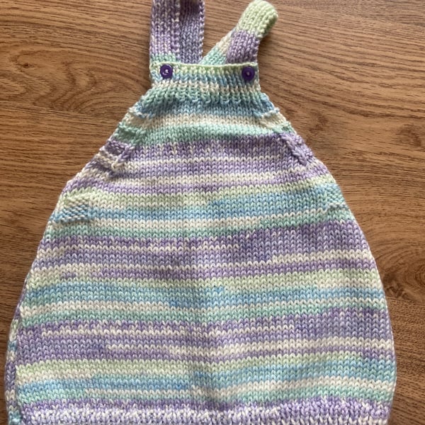 Knitted baby pinafore