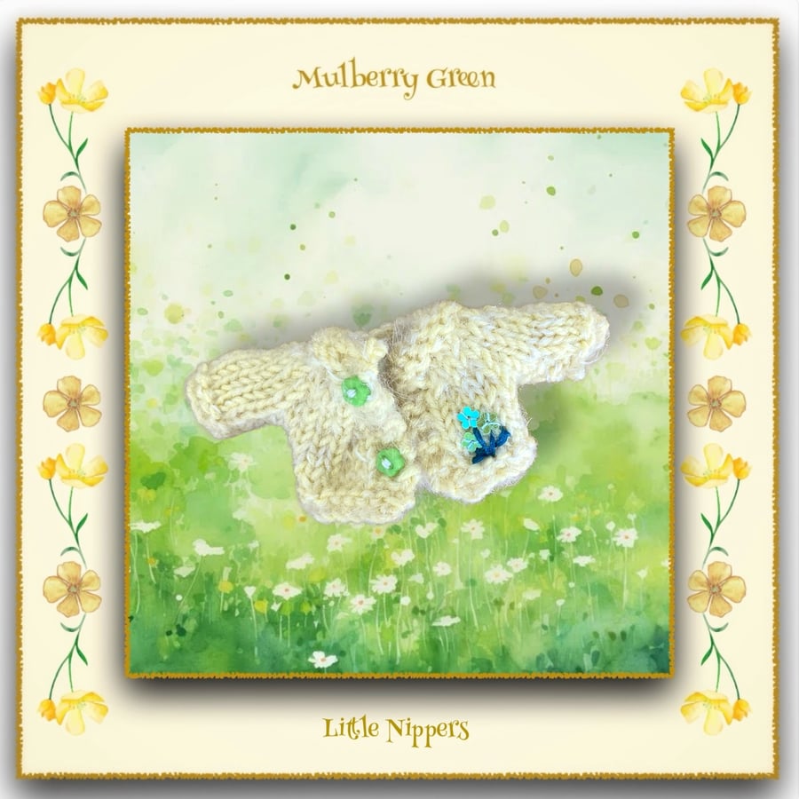Little Nippers and Bunny Hugs Embroidered Lemon Cardigan 