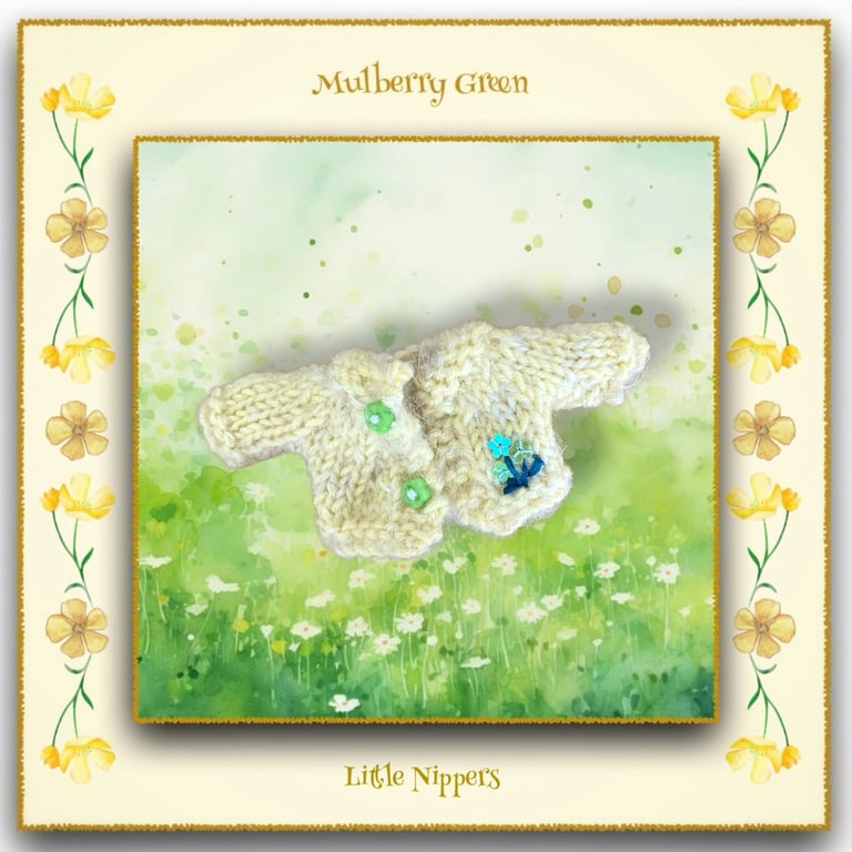 Little Nippers and Bunny Hugs Embroidered Lemon Cardigan 