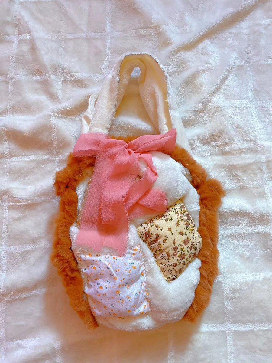 Adorable handmade angelic loaf bread chuncky bag sewing designed by me