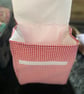 Red and White Gingham Handmade Insulated Lunch bag - Image 3