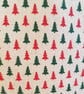 Reusable fabric Christmas gift bag; tiny trees - Image 3
