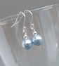 Powder Blue Floating Pearl Jewellery Set - Necklace, Bracelet and Drop Earrings - Image 4