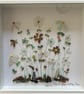 Large Handmade Sea Glass Wildflower Meadow Picture - Framed 12x12 Anglesey Art