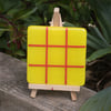 20% Off This Game - Yellow & Red Tic Tac Toe - OXO Game in Fused Glass 