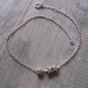 Sterling Silver Star Anklet 9.5 inches