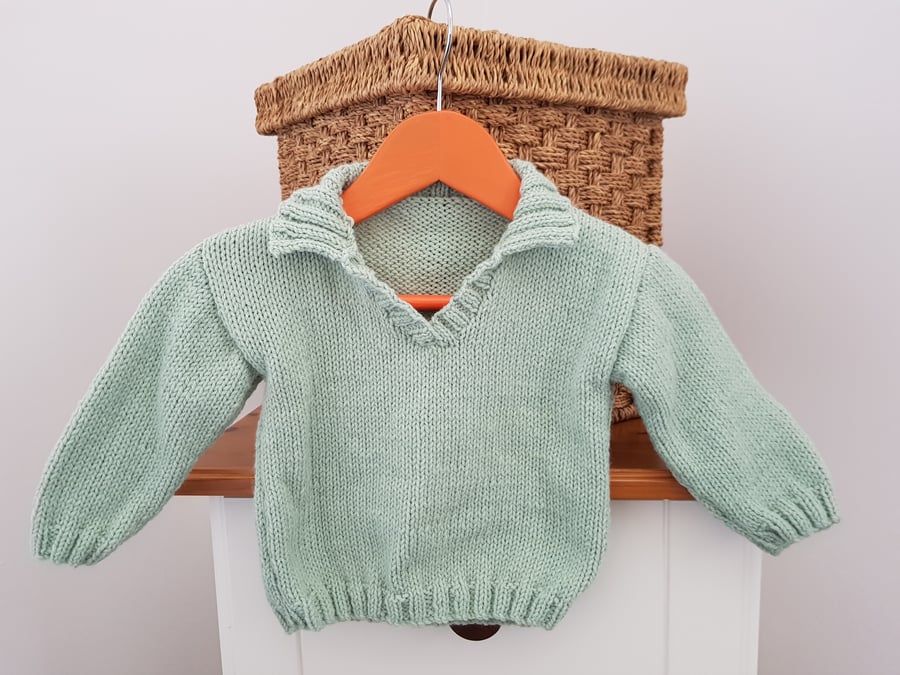 Pale Green Baby Jumper 18" 
